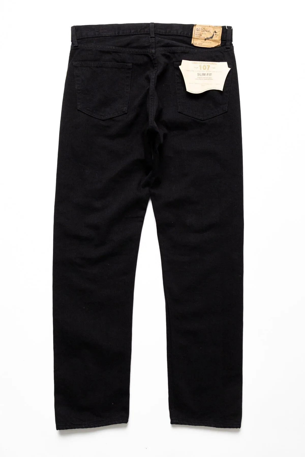 orSlow - (01-0107W-D61) 107 Ivy Fit Black Selvedge Denim D61