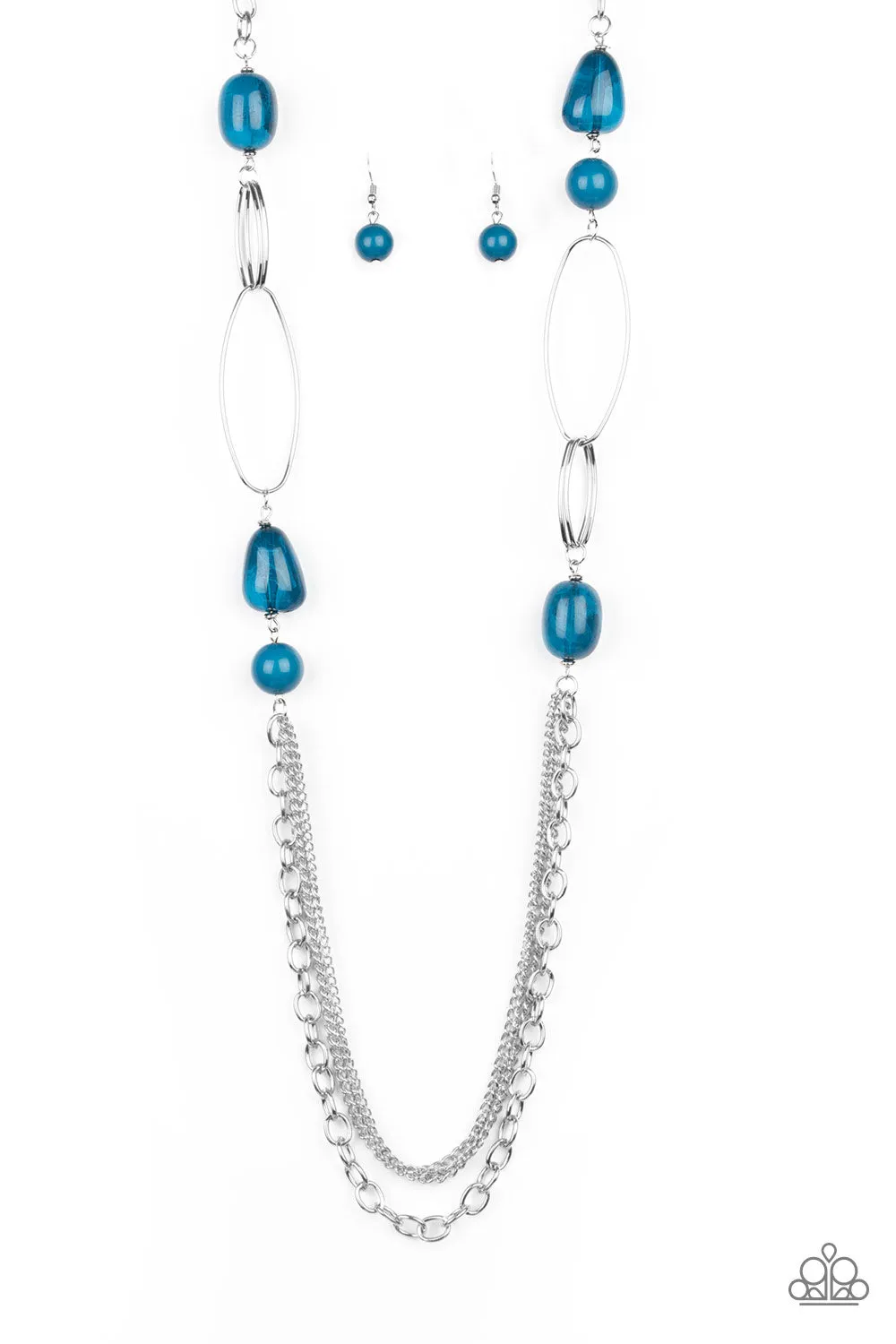 Paparazzi Pleasant Promenade Blue Necklace Set