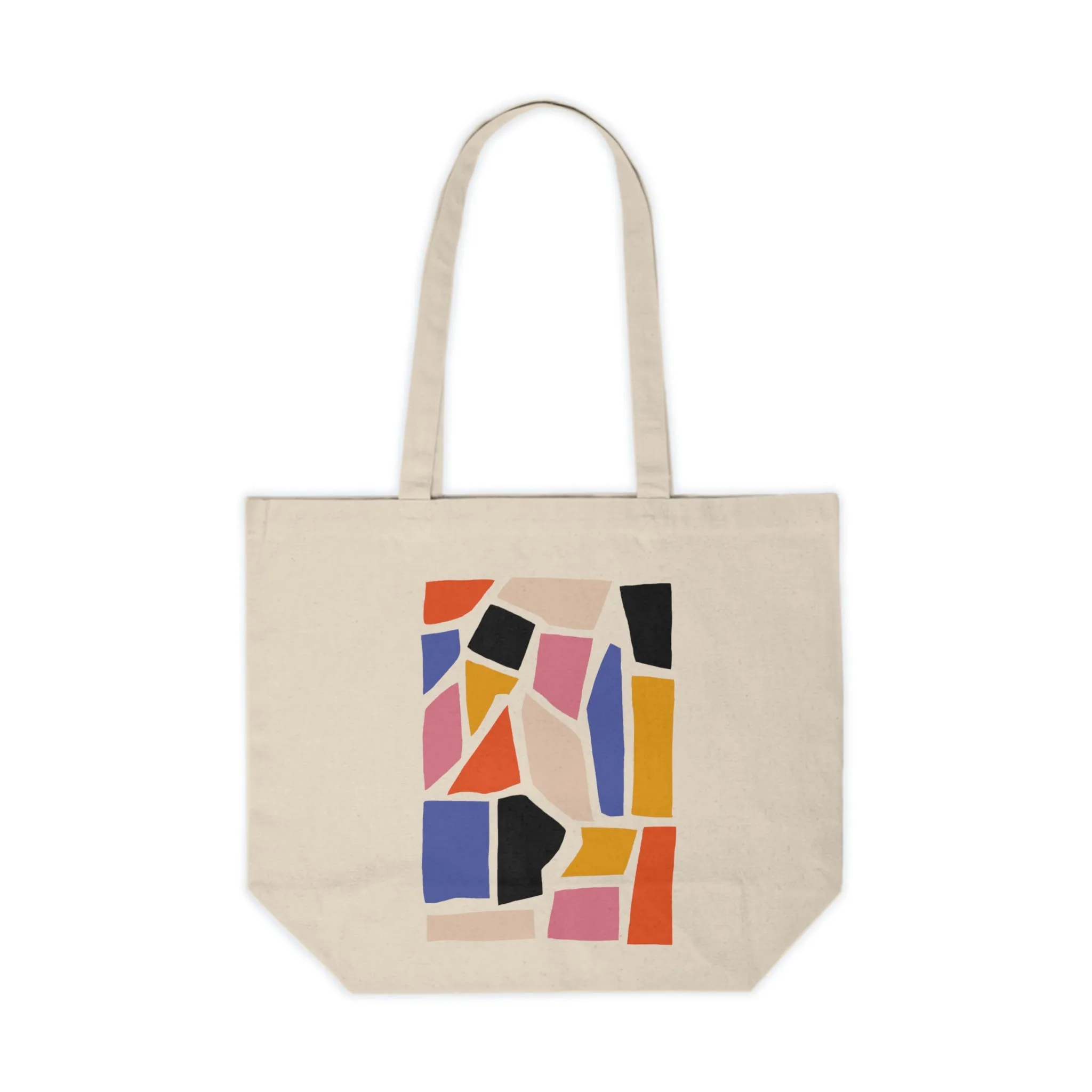 Pastel Abstract Canvas Tote