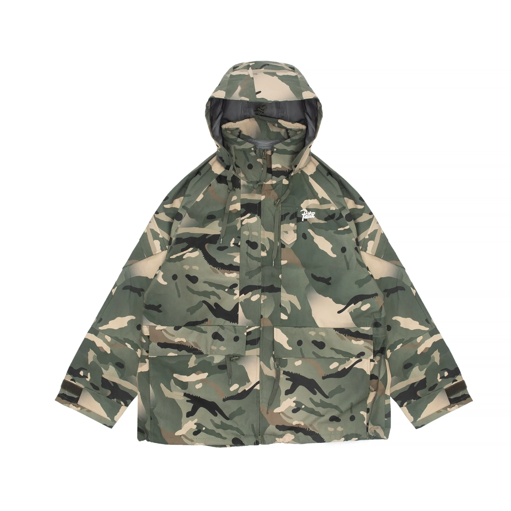 Patta Mens Spray Camo Nylon Tactical Parka