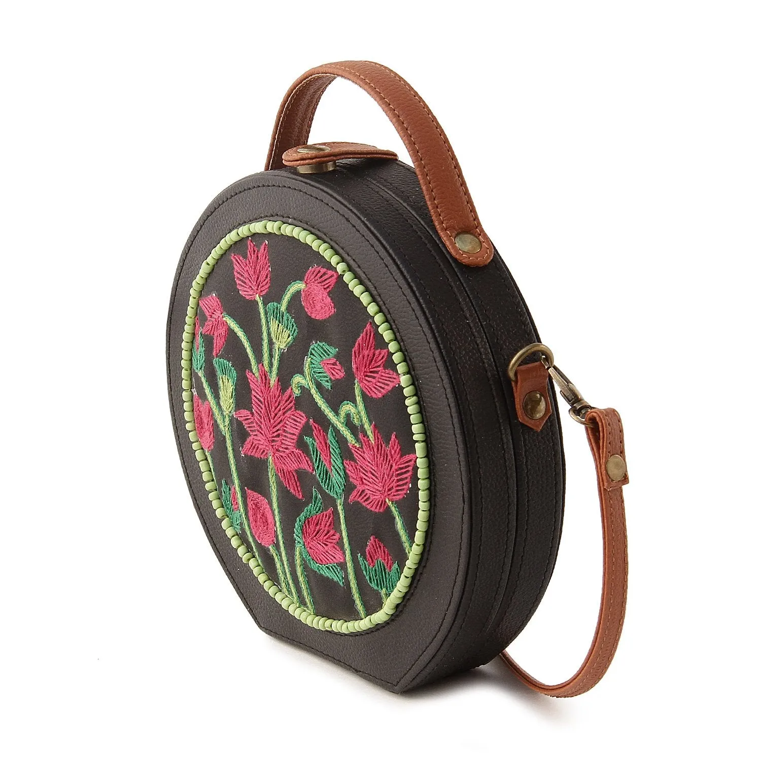 Pichwai women hand Embroidered Sling Bag for women