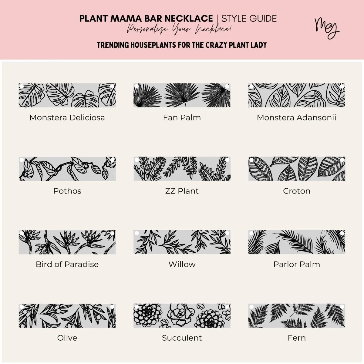 Plant Mama Bar Necklace