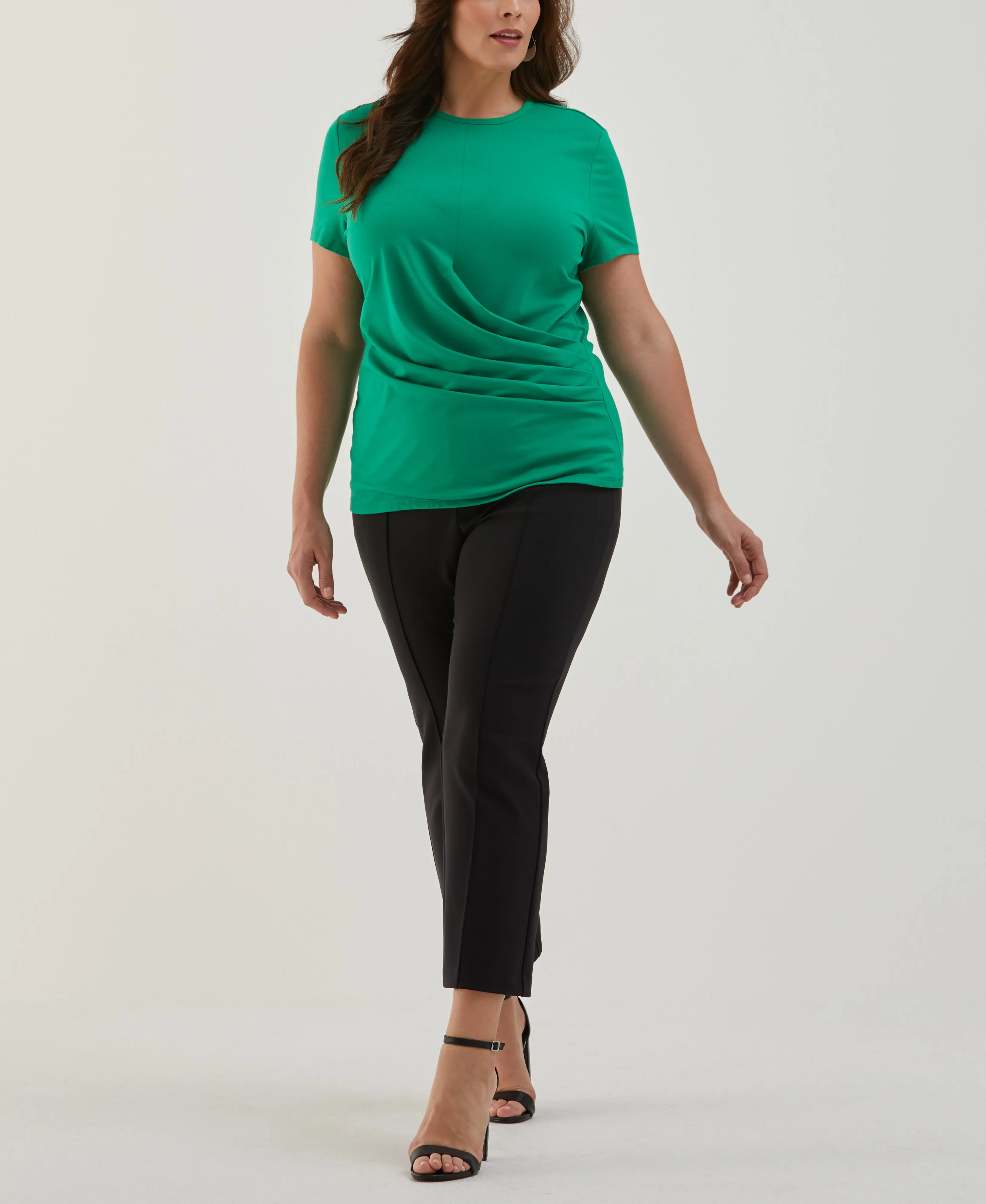 Plus Size Asymmetrical Wrap Top