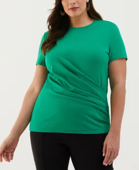 Plus Size Asymmetrical Wrap Top