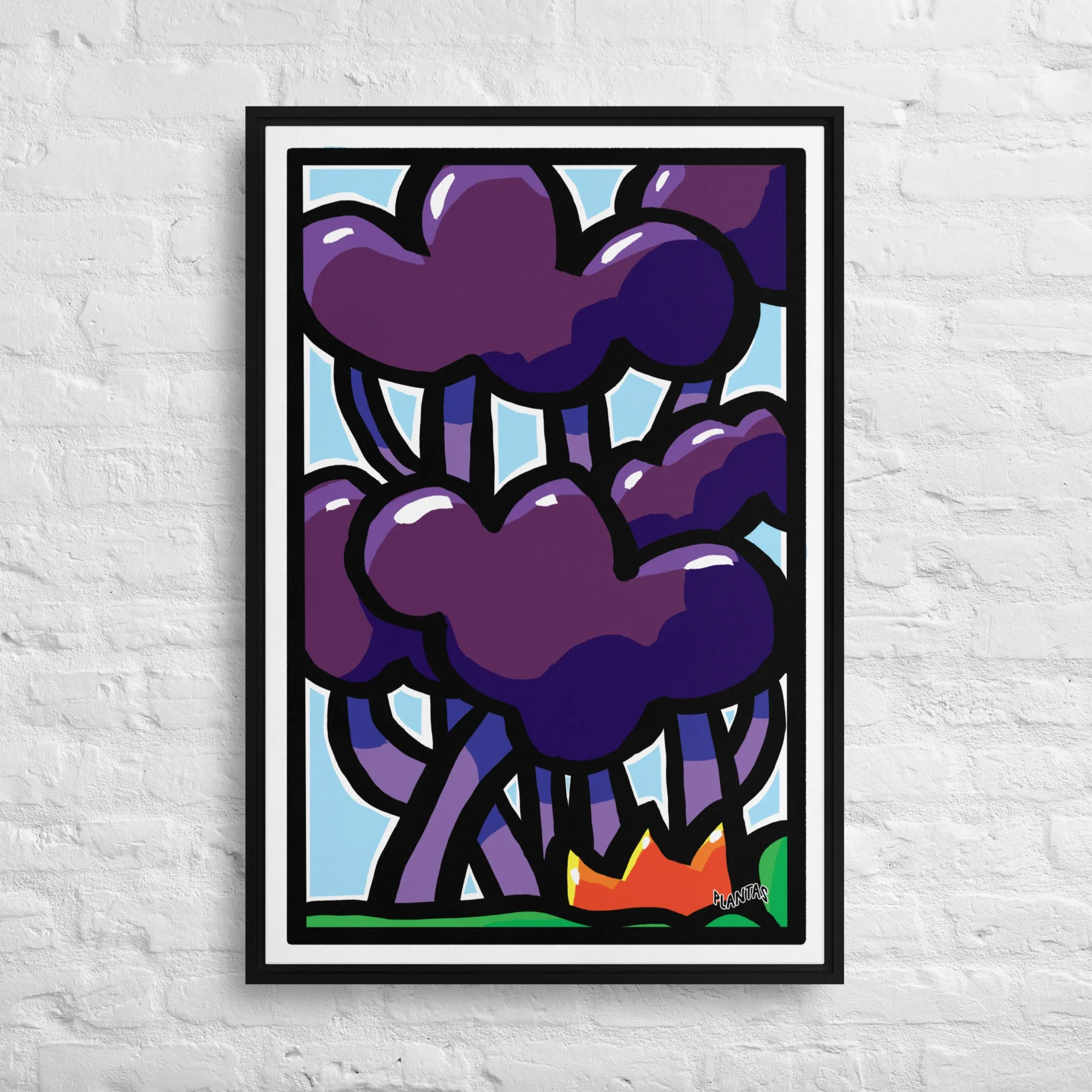 Purple Poplar 24x36 Framed Canvas