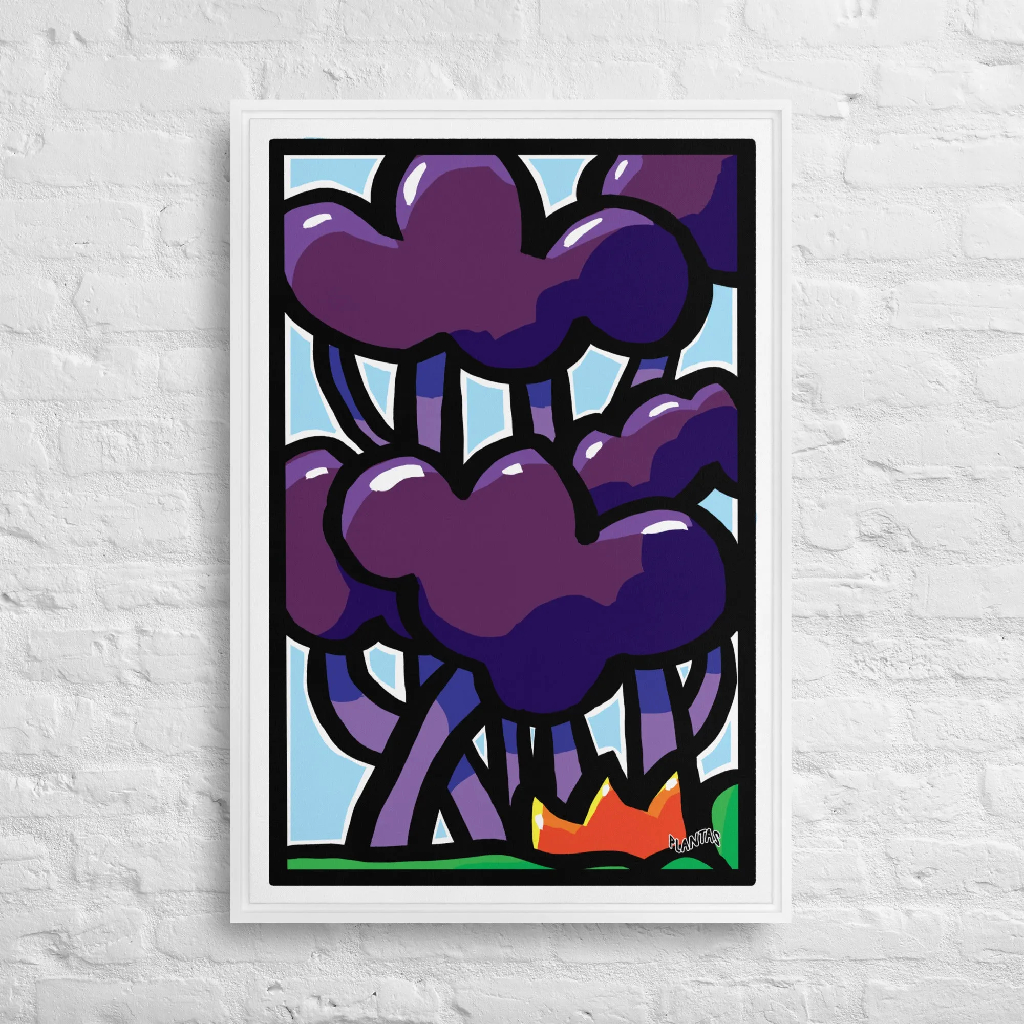 Purple Poplar 24x36 Framed Canvas