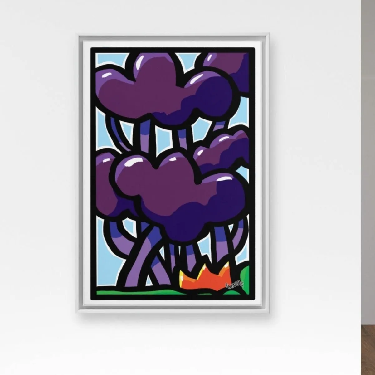 Purple Poplar 24x36 Framed Canvas