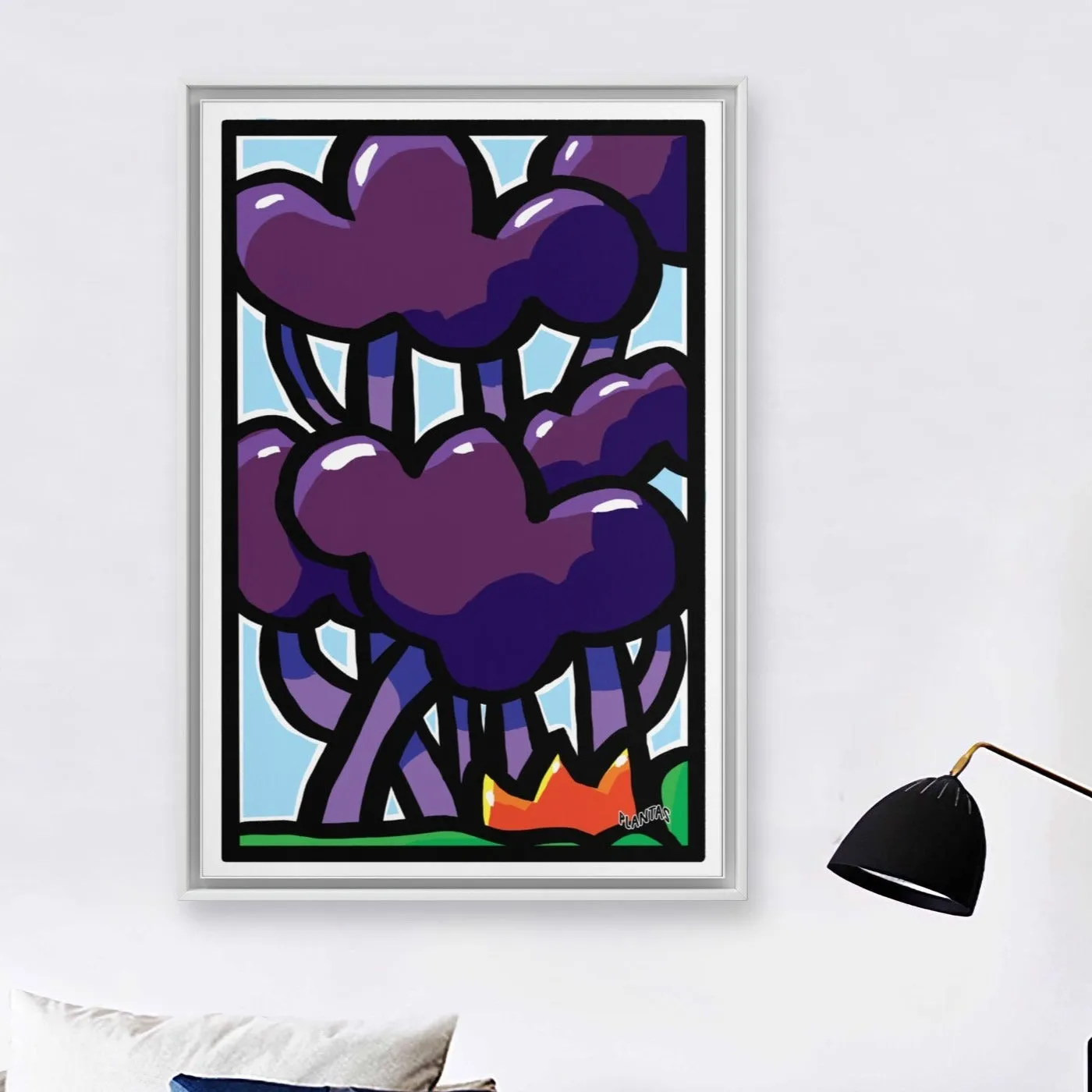 Purple Poplar 24x36 Framed Canvas