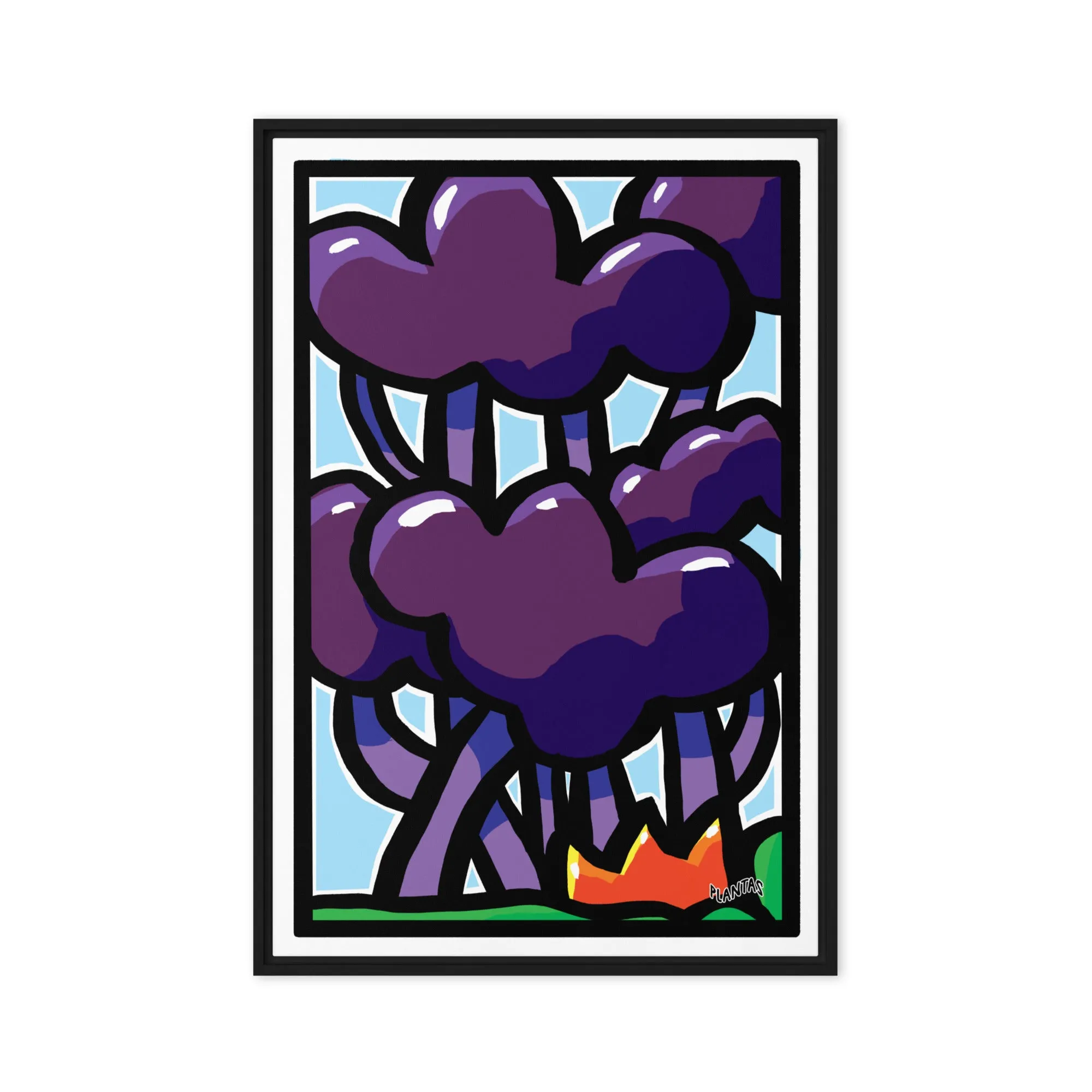 Purple Poplar 24x36 Framed Canvas