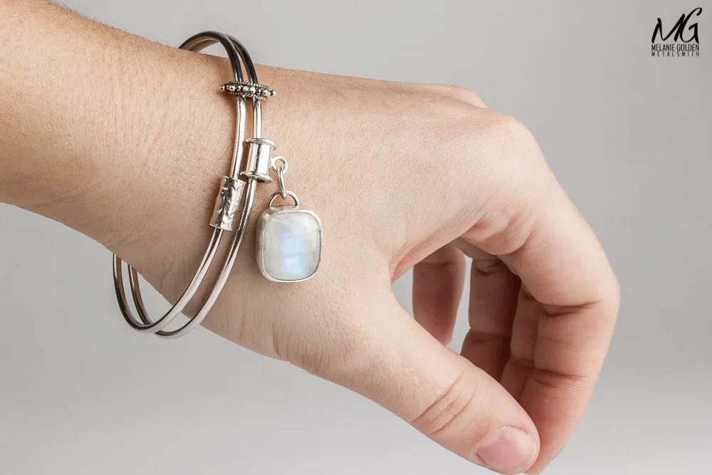 Rainbow Moonstone Bangle