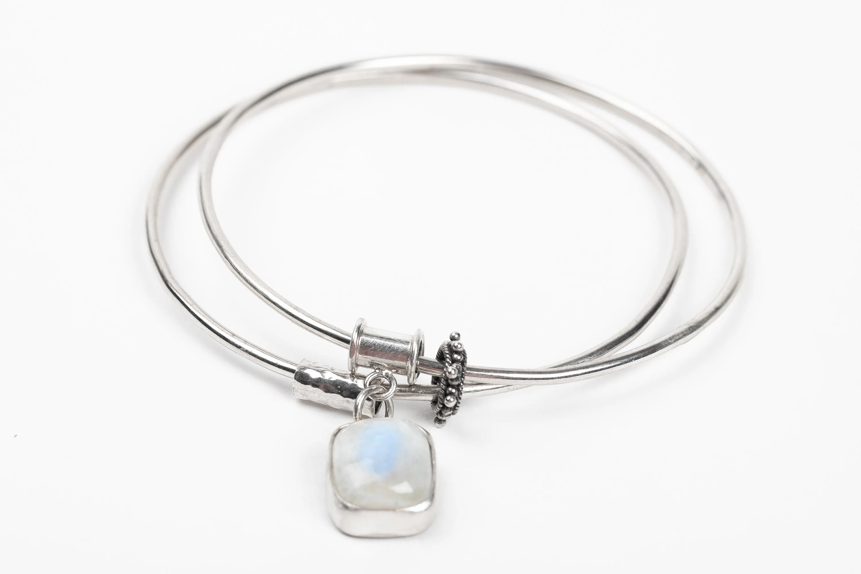 Rainbow Moonstone Bangle