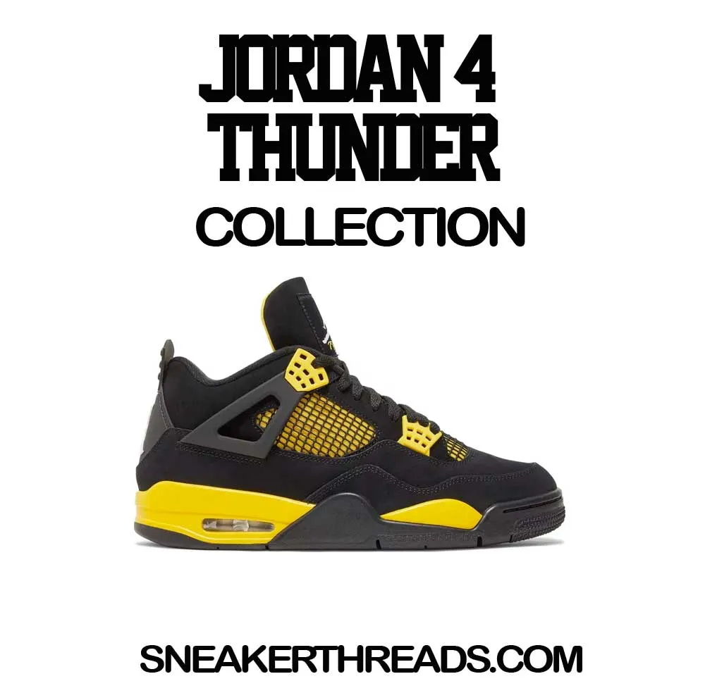 Retro 4 Yellow Thunder Shirt - Greatness Cross - Yellow