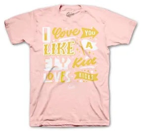 Retro 6 Gold hoops Shirt - Love Kicks - Light Pink