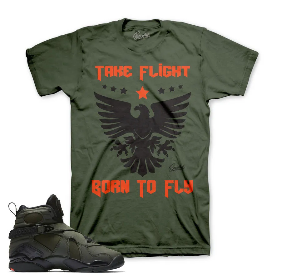 Retro 8 Take Flight Shirt - Born To Fly - Green