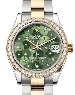 Rolex Datejust 31mm 278383rbr Stainless Steel and Yellow Gold Watch With Diamond Bezel