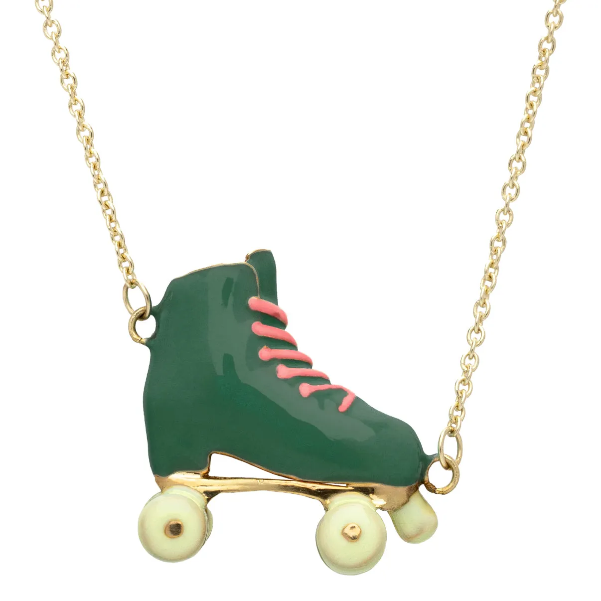 ROLLER GREEN   YELLOW NECKLACE