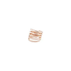 Rose Gold Hammered Wrap Ring