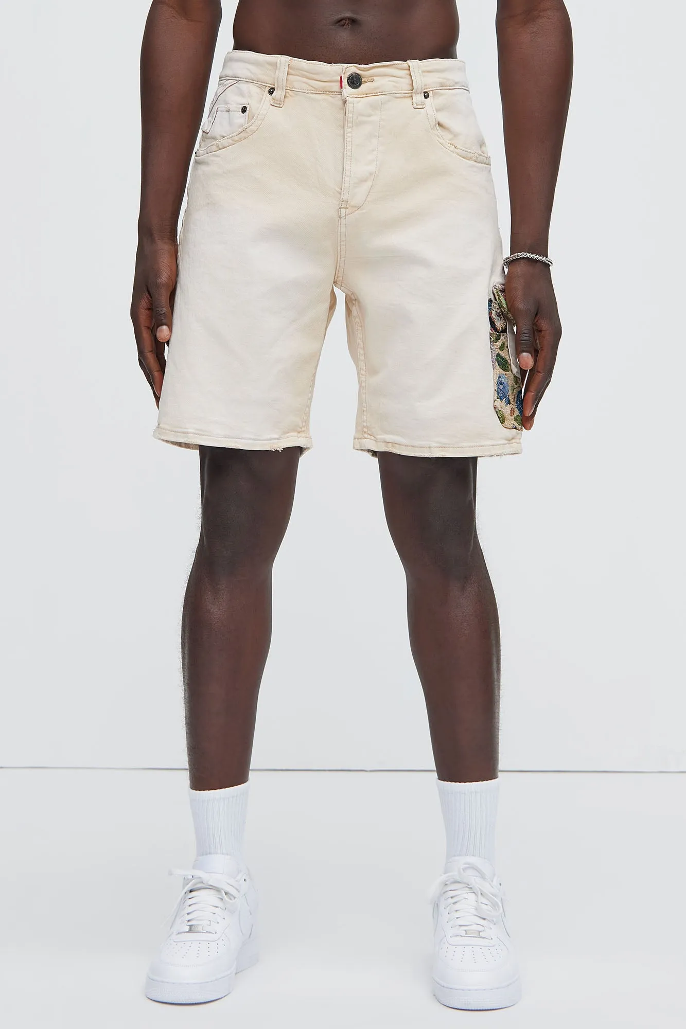 See Me Denim Shorts - Khaki