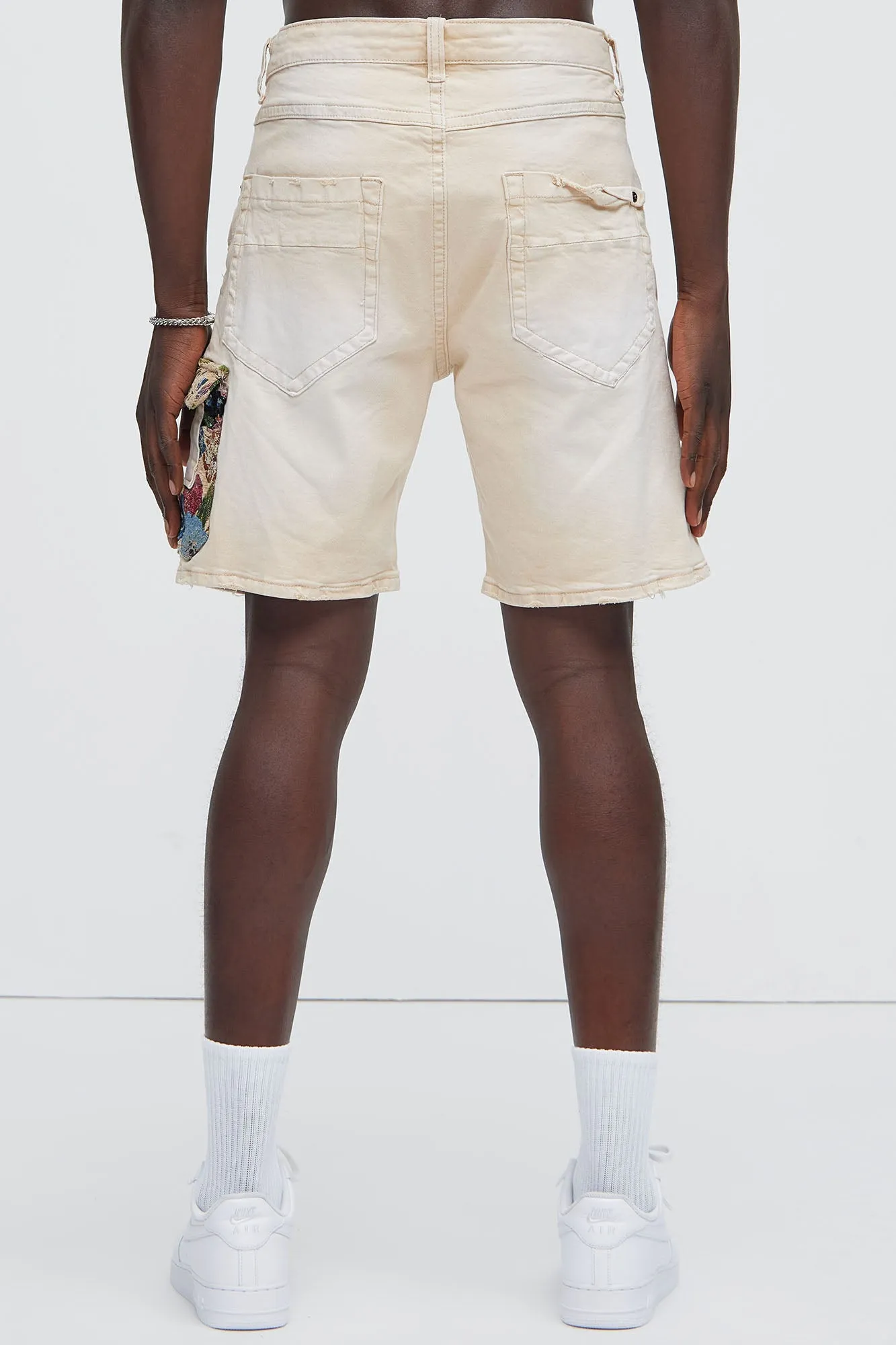 See Me Denim Shorts - Khaki