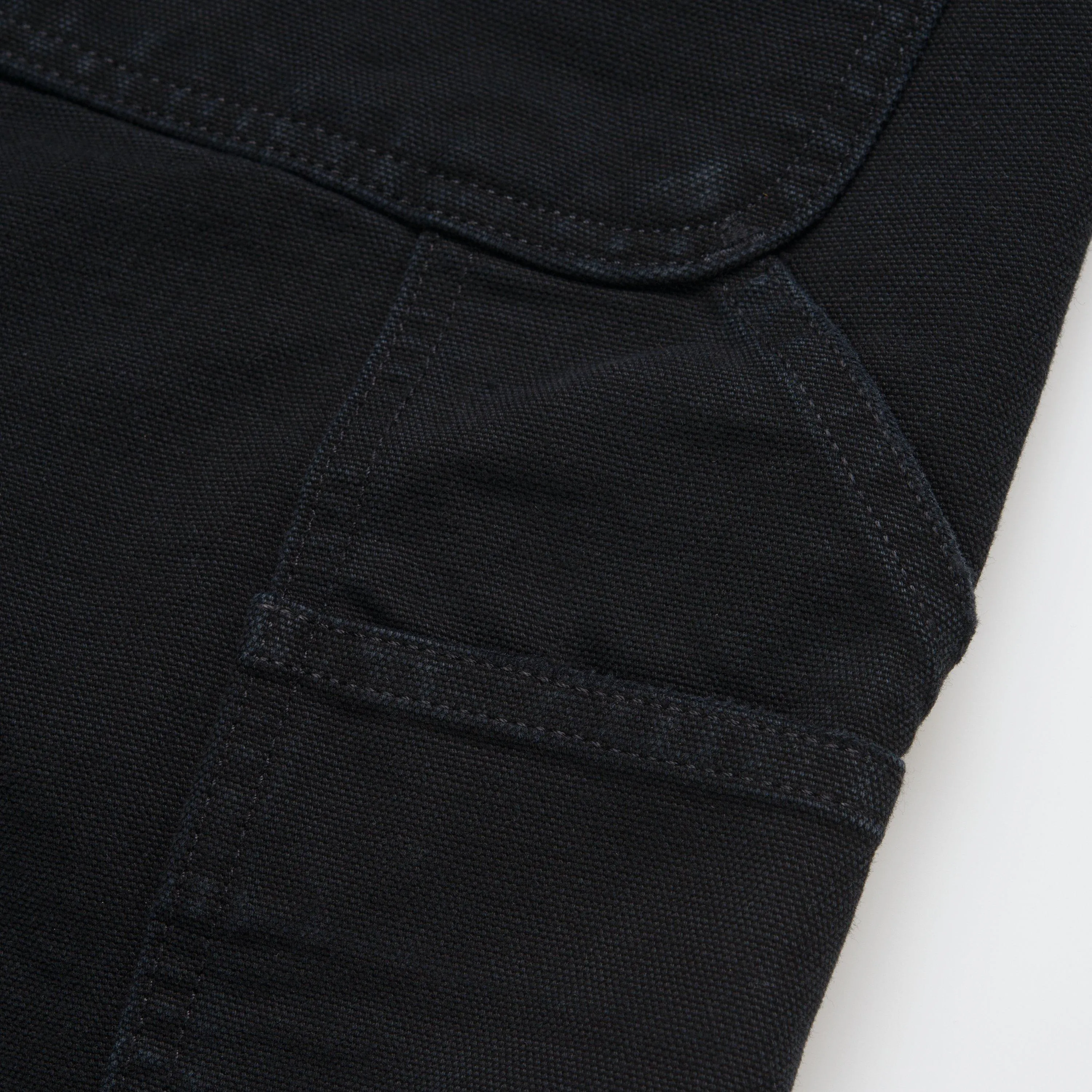 Single Knee Short | Black (aged canvas)