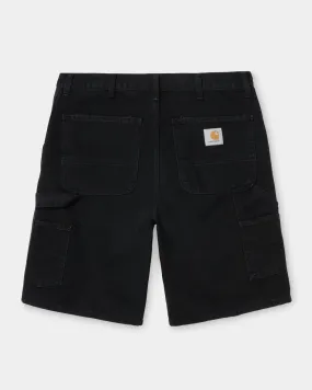 Single Knee Short | Black (aged canvas)