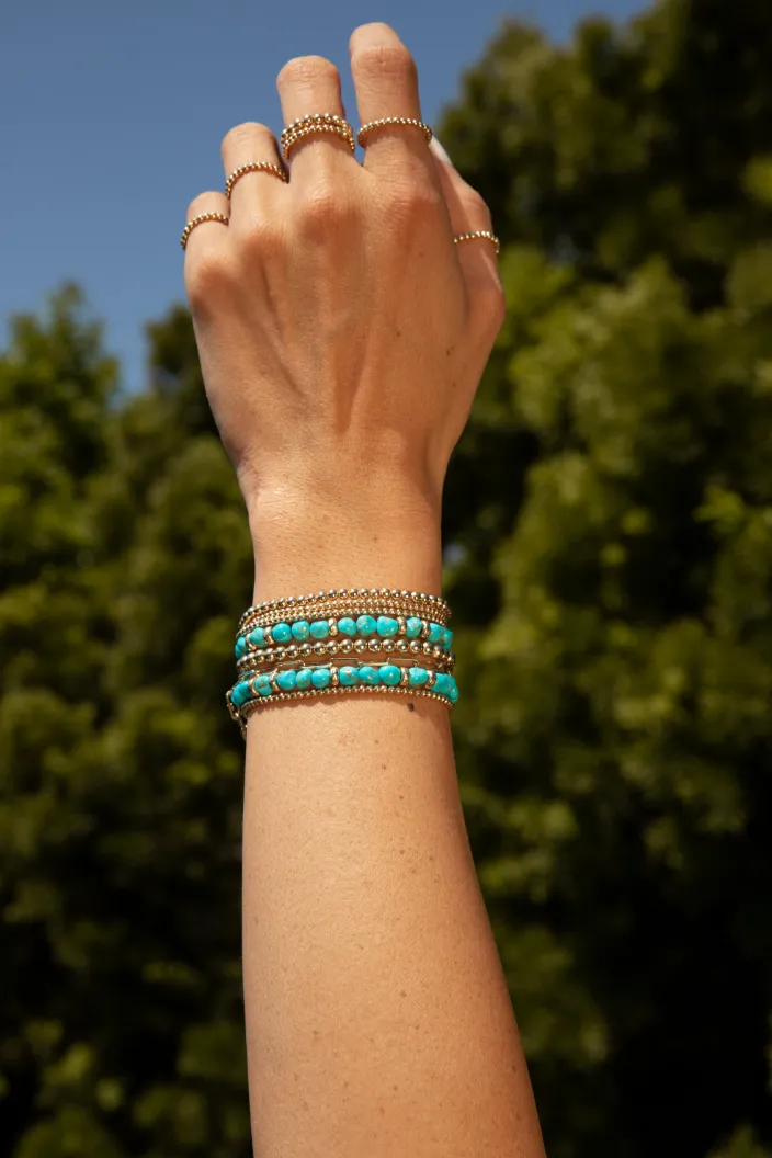 Sleeping Beauty Turquoise and Rondelle Bracelet