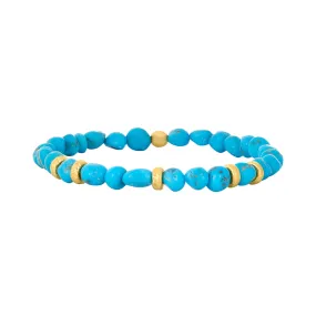 Sleeping Beauty Turquoise and Rondelle Bracelet