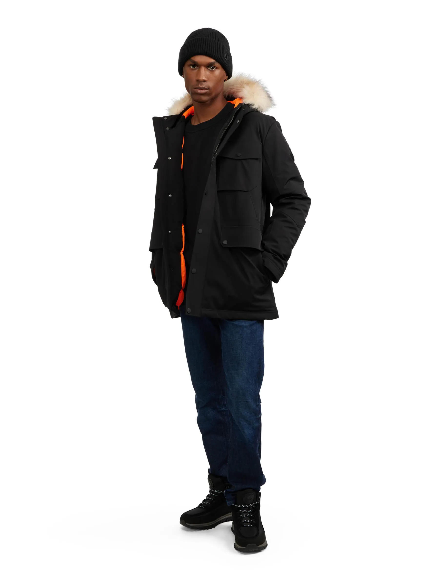 Soren Men's Parka w/Faux Fur Trim