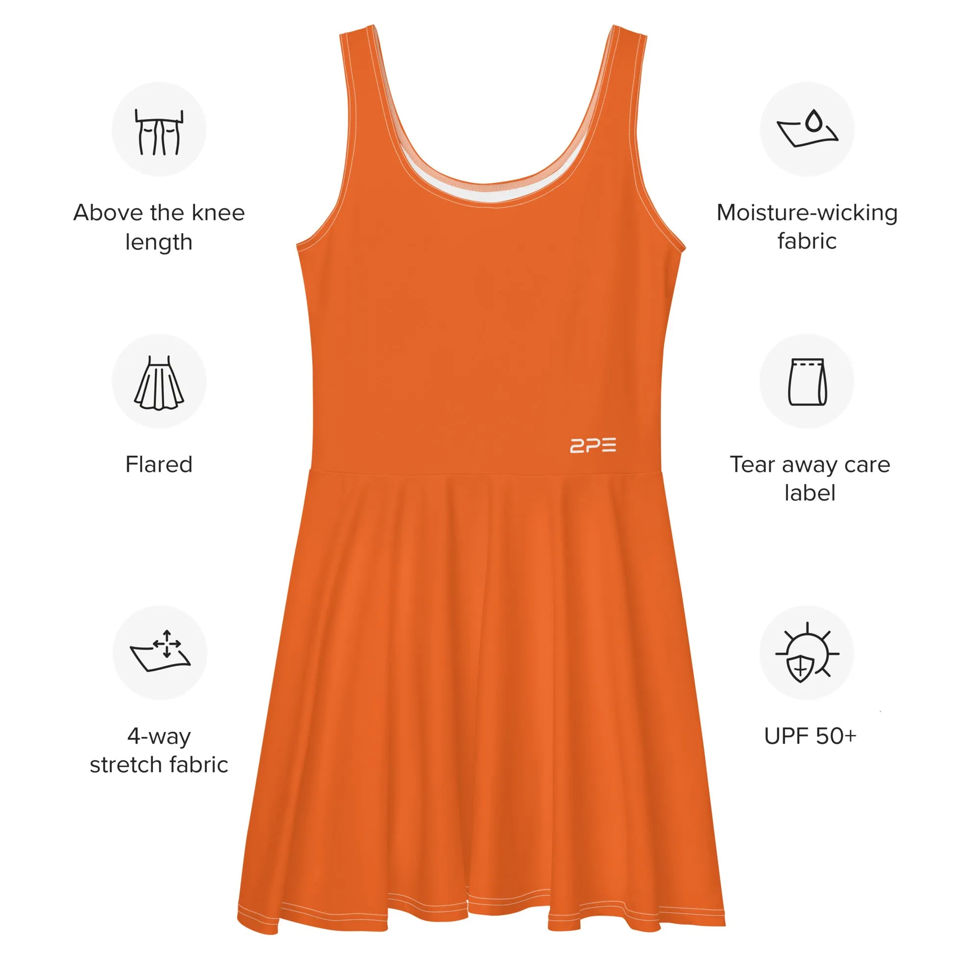 Sunset Orange Travel Dress