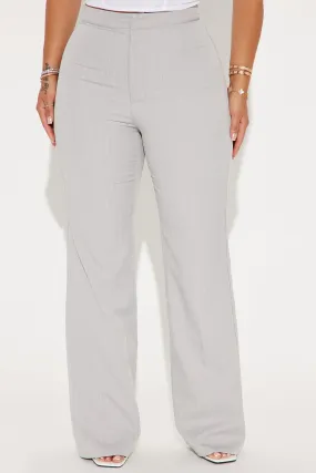 Sweet Salutations Pinstripe Trouser - Grey