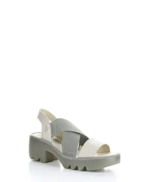 TAJI502FLY 004 SILVER Round Toe Sandals