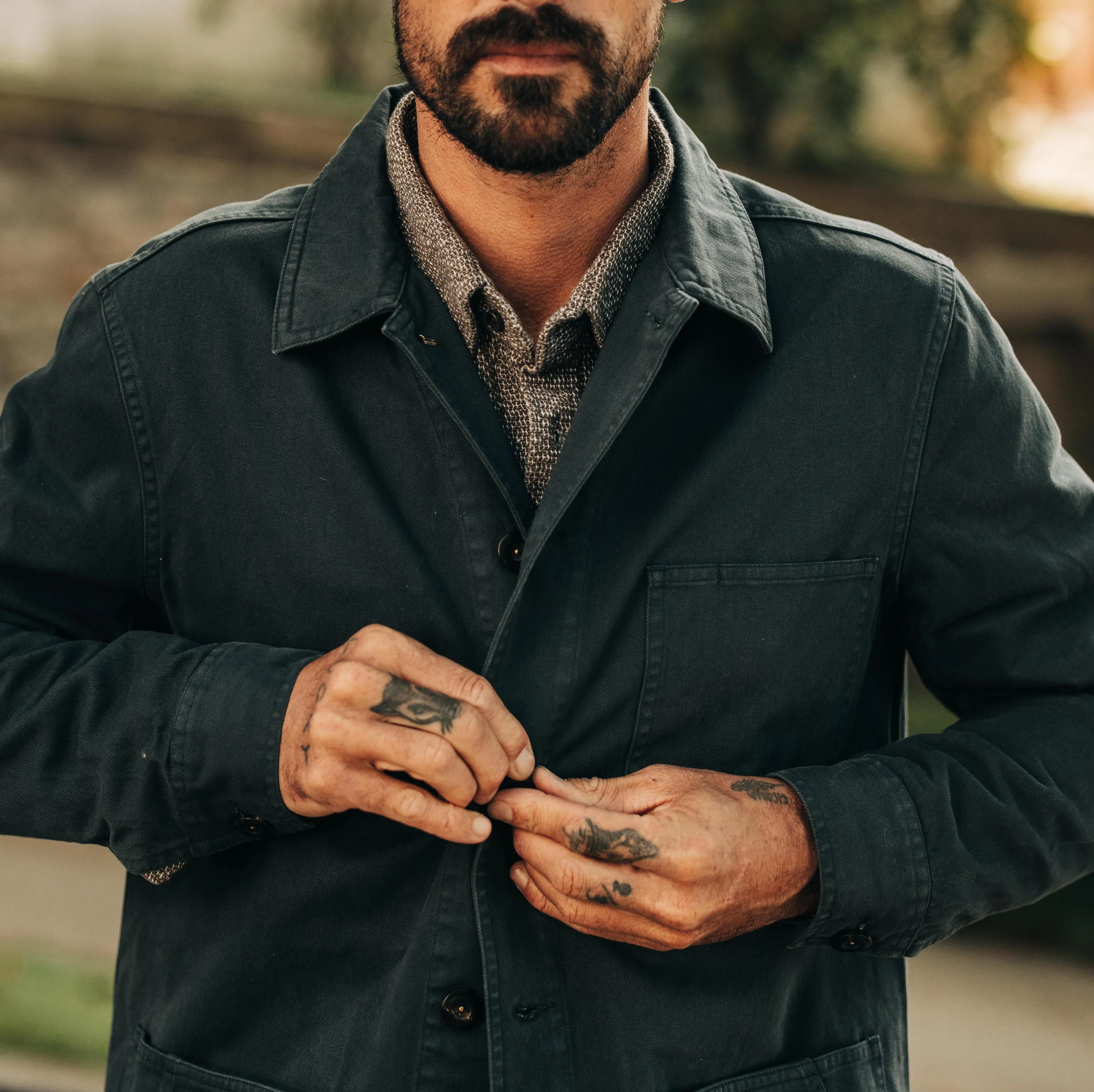 The Ojai Jacket in Organic Navy Foundation Twill