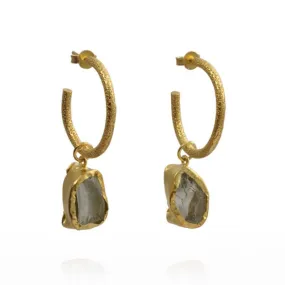 The Spirited One Gold Earrings withGreen Amethyst