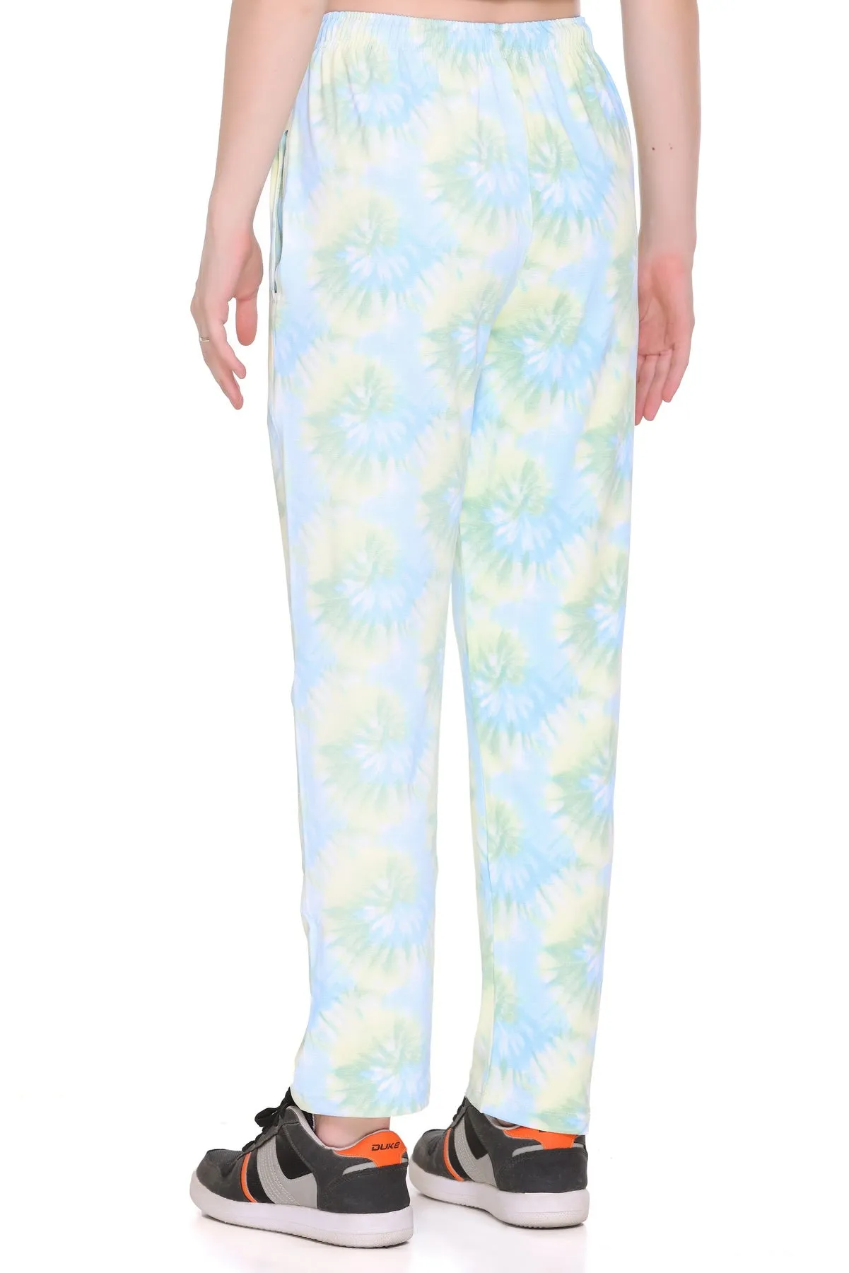 Tie-Dye Night Pajamas For Women - Blue & Yellow