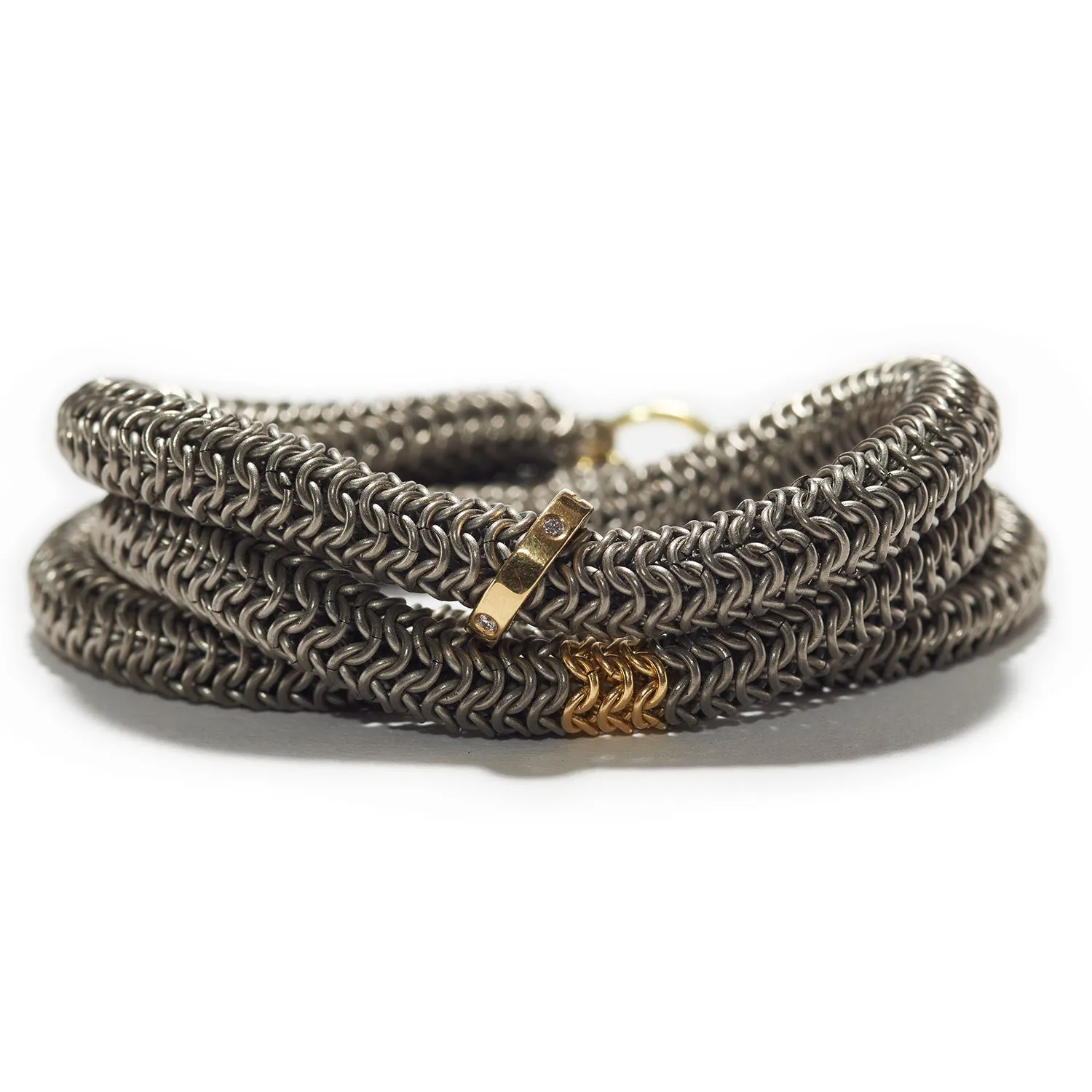 Titanium Tube Wrap Bracelet