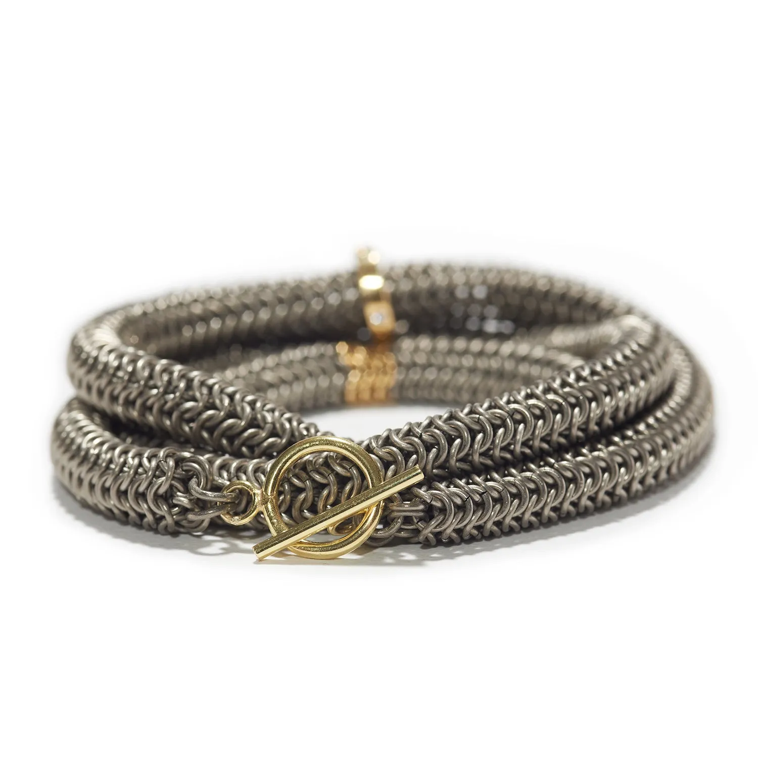 Titanium Tube Wrap Bracelet