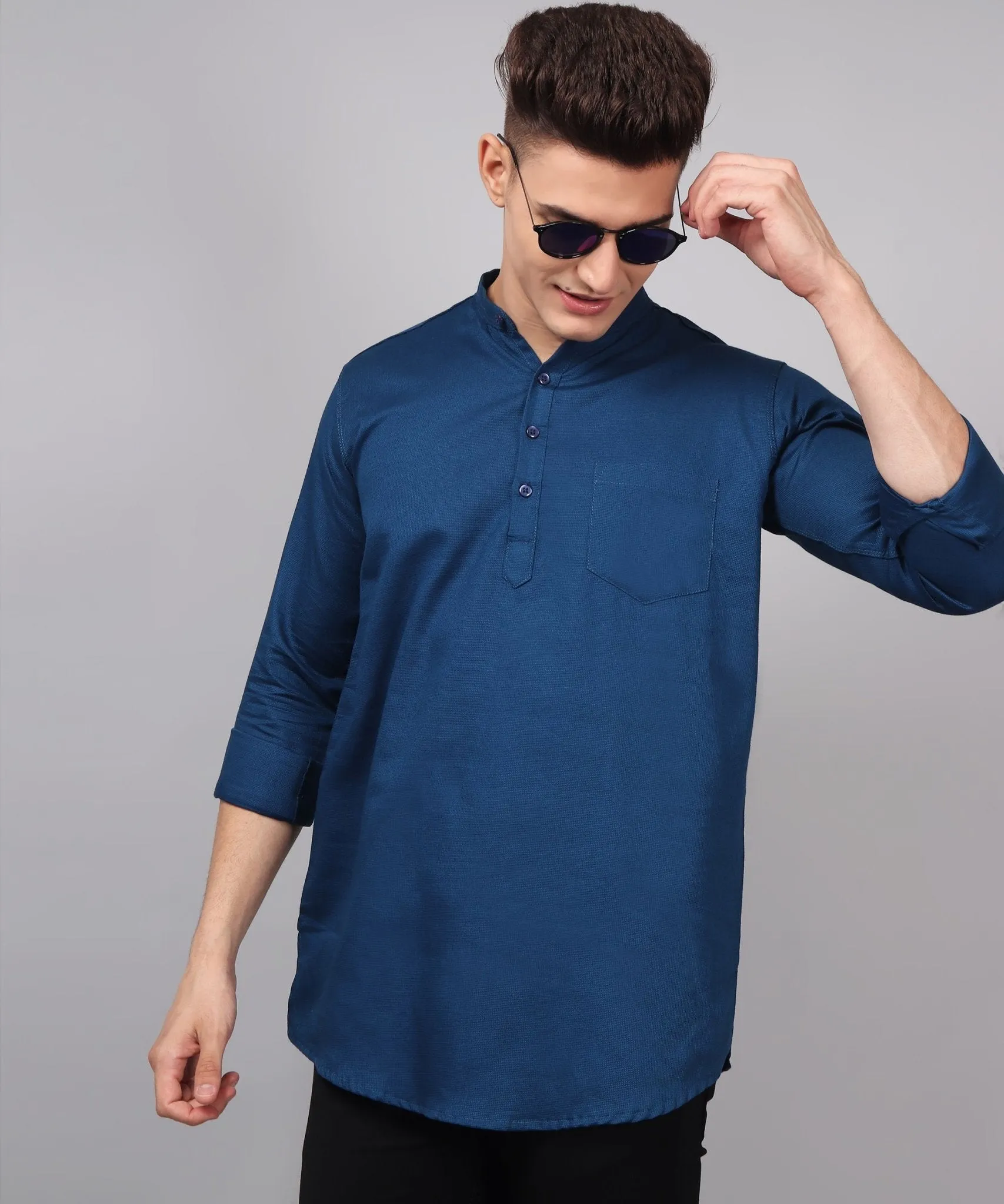 TryBuy Premium Ethnic Blue Kurta for Men