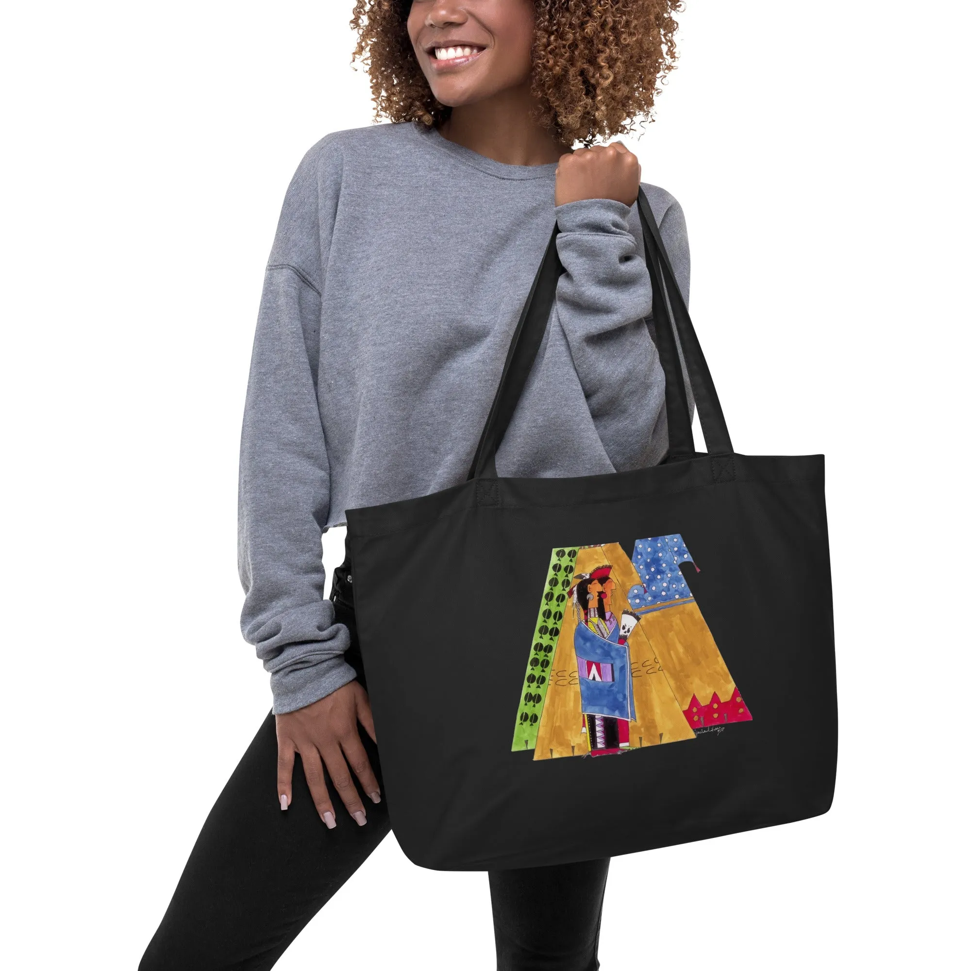 Two Spirit (two sides!) - Large organic tote bag