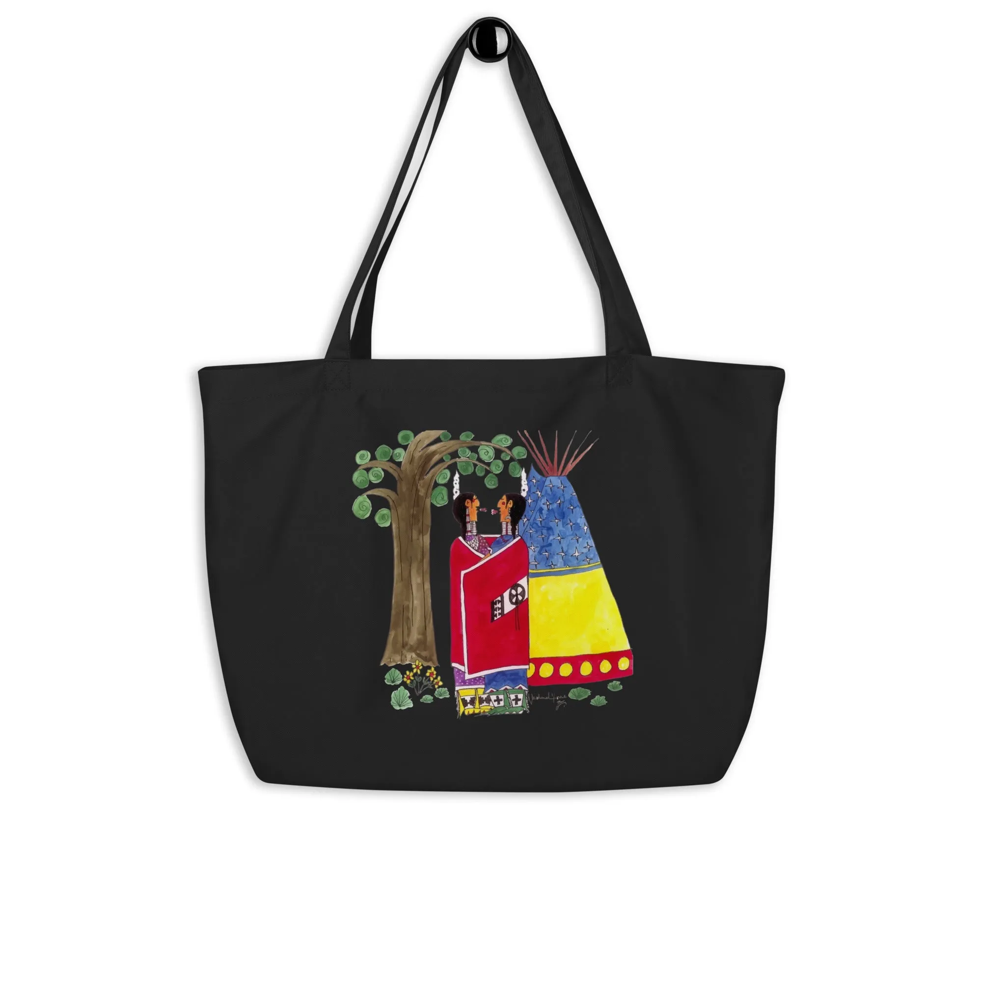 Two Spirit (two sides!) - Large organic tote bag