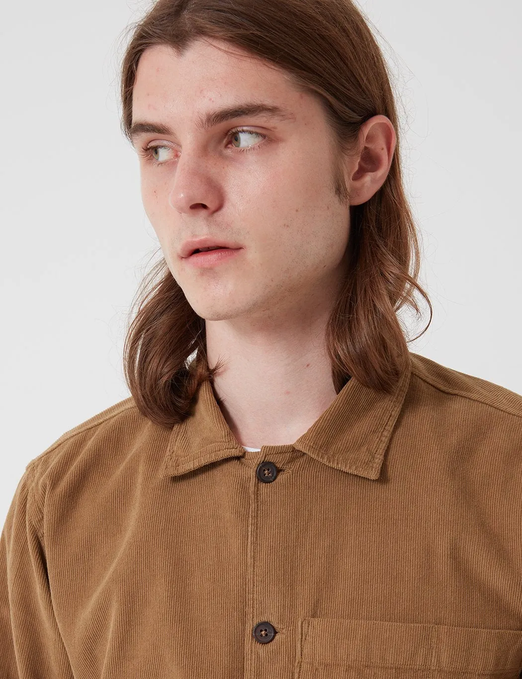 Universal Works Uniform Shirt (Fine Cord) - Taupe