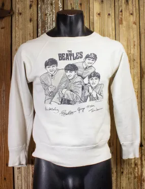 Vintage Beatles Sweatshirt 1963 White Small