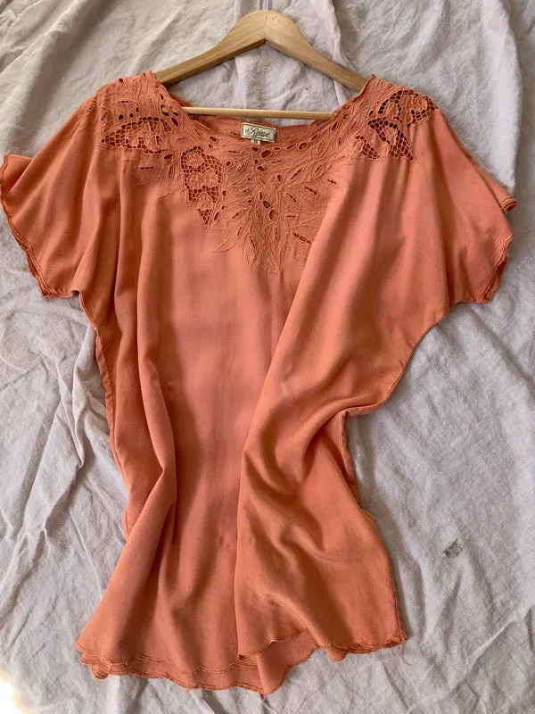 Vintage Hand-Dyed Terracotta Top