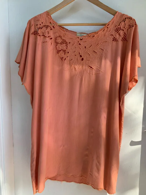 Vintage Hand-Dyed Terracotta Top