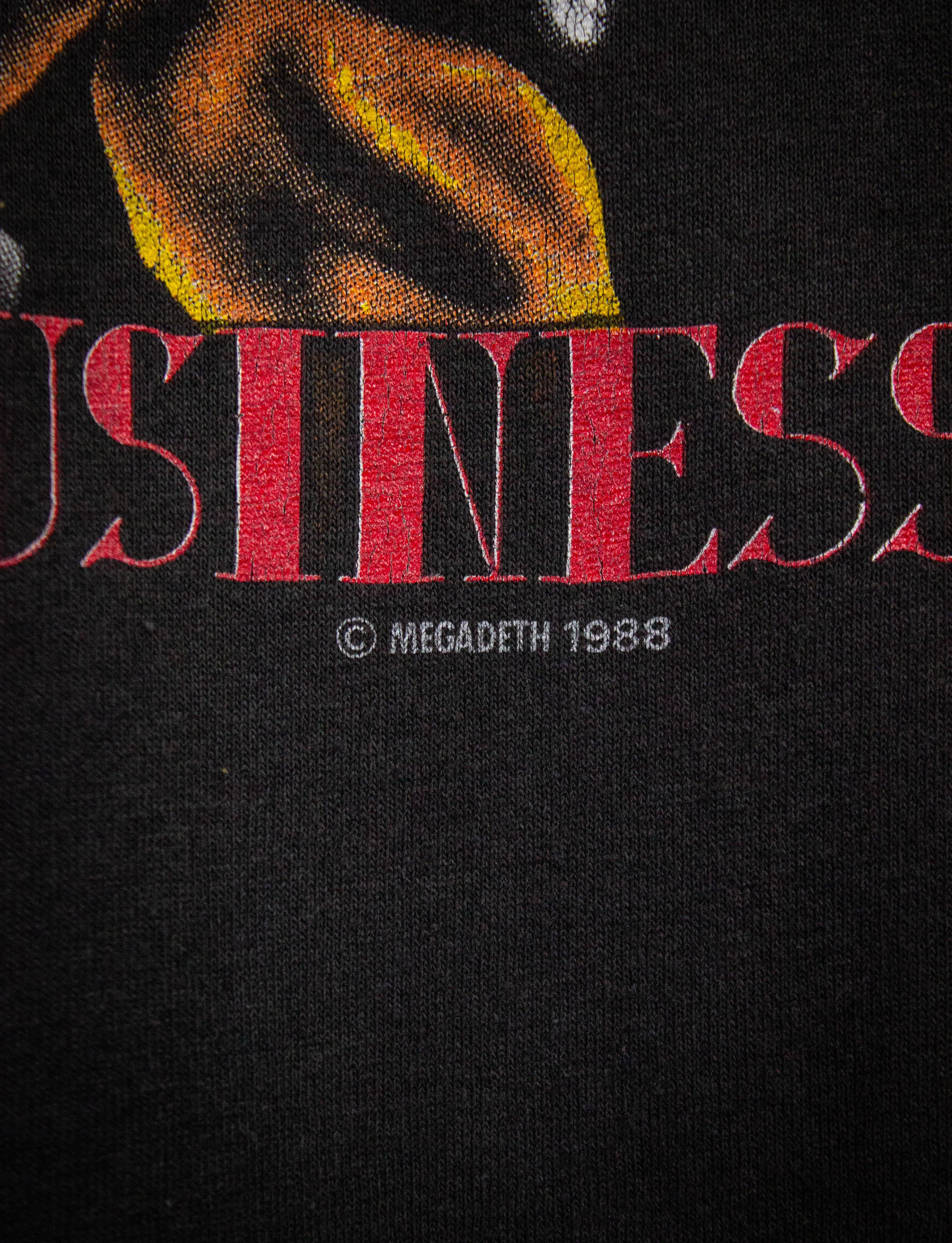 Vintage Megadeth Killing is My Business Concert T Shirt 1988 Black Medium