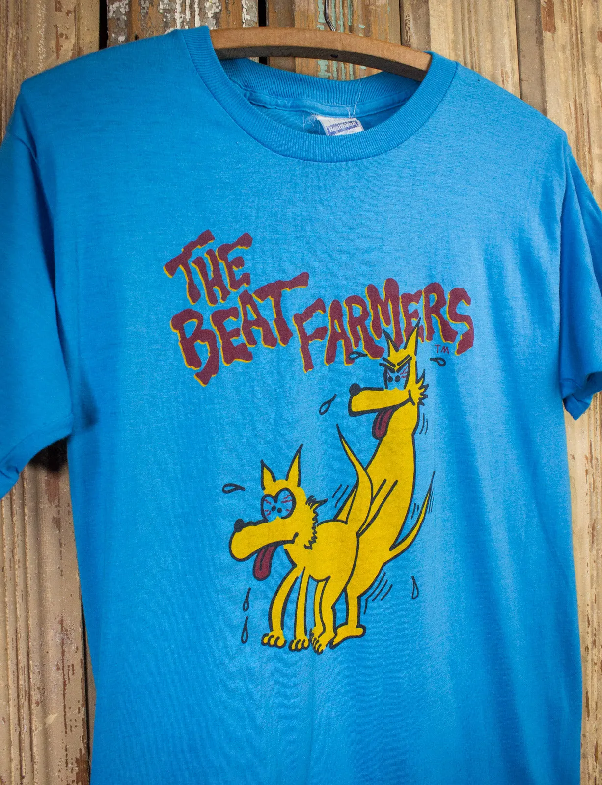 Vintage The Beat Farmers Concert T Shirt 80s Blue Medium