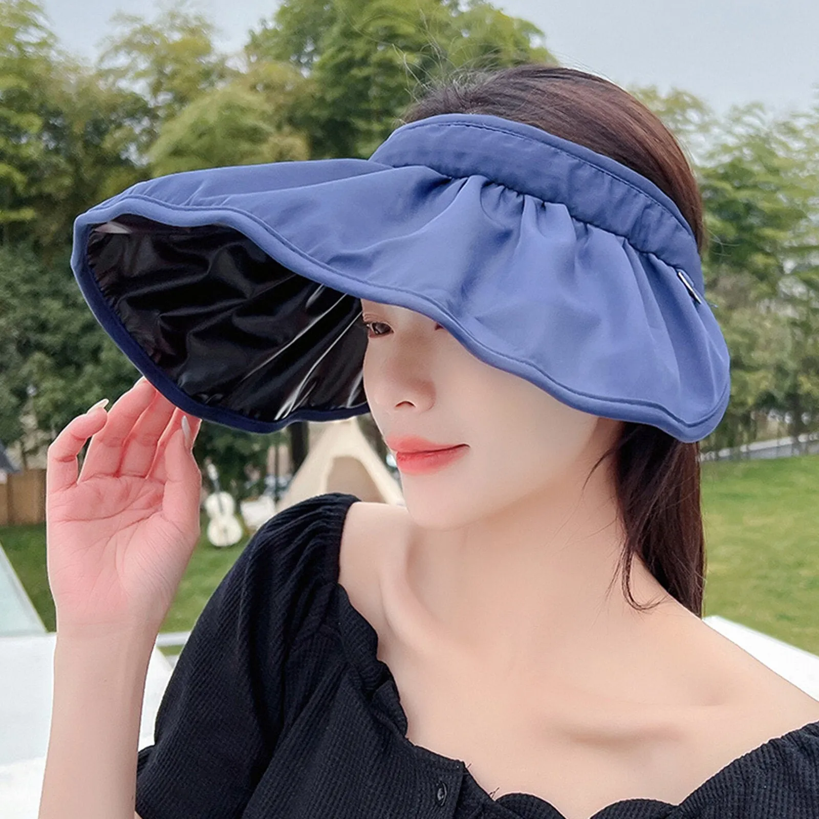 Women's Pure Cotton Outdoor Leisure Holiday Shell Empty Top Hat Sun Hat