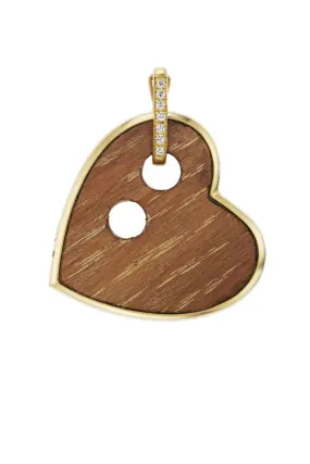 Wooden Heart Charm