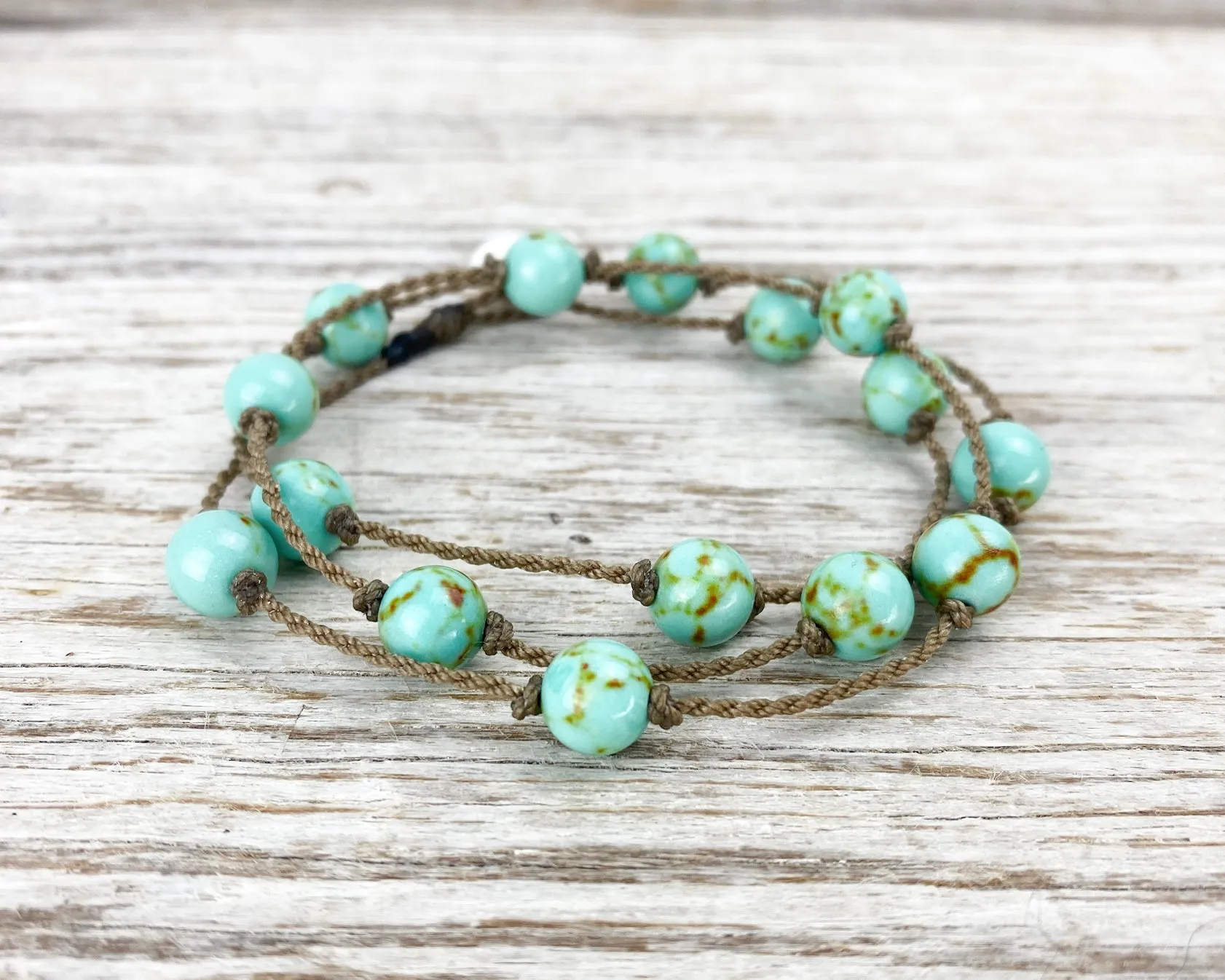 Wrap-1058-Turquoise Jasper Round Medium