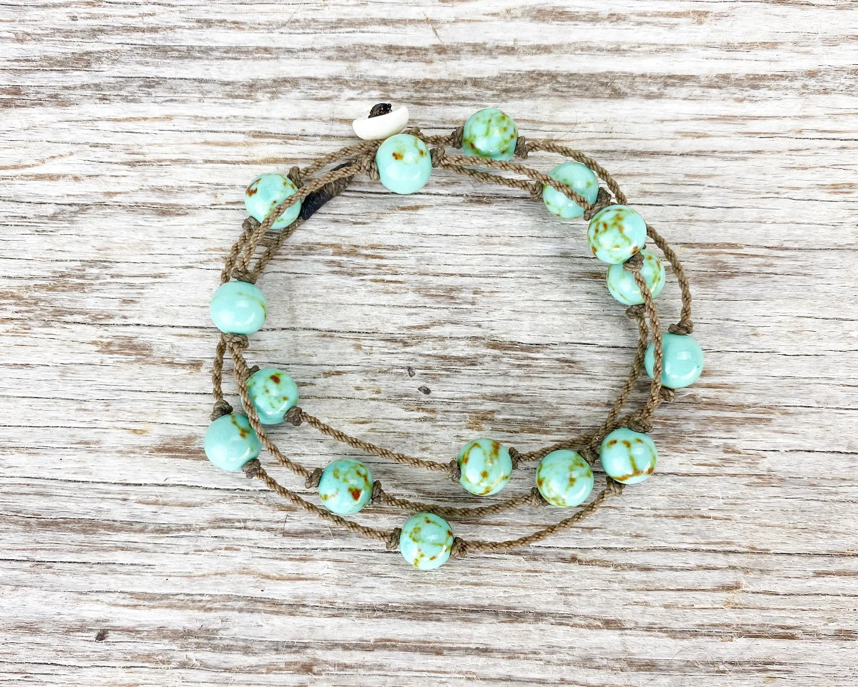 Wrap-1058-Turquoise Jasper Round Medium