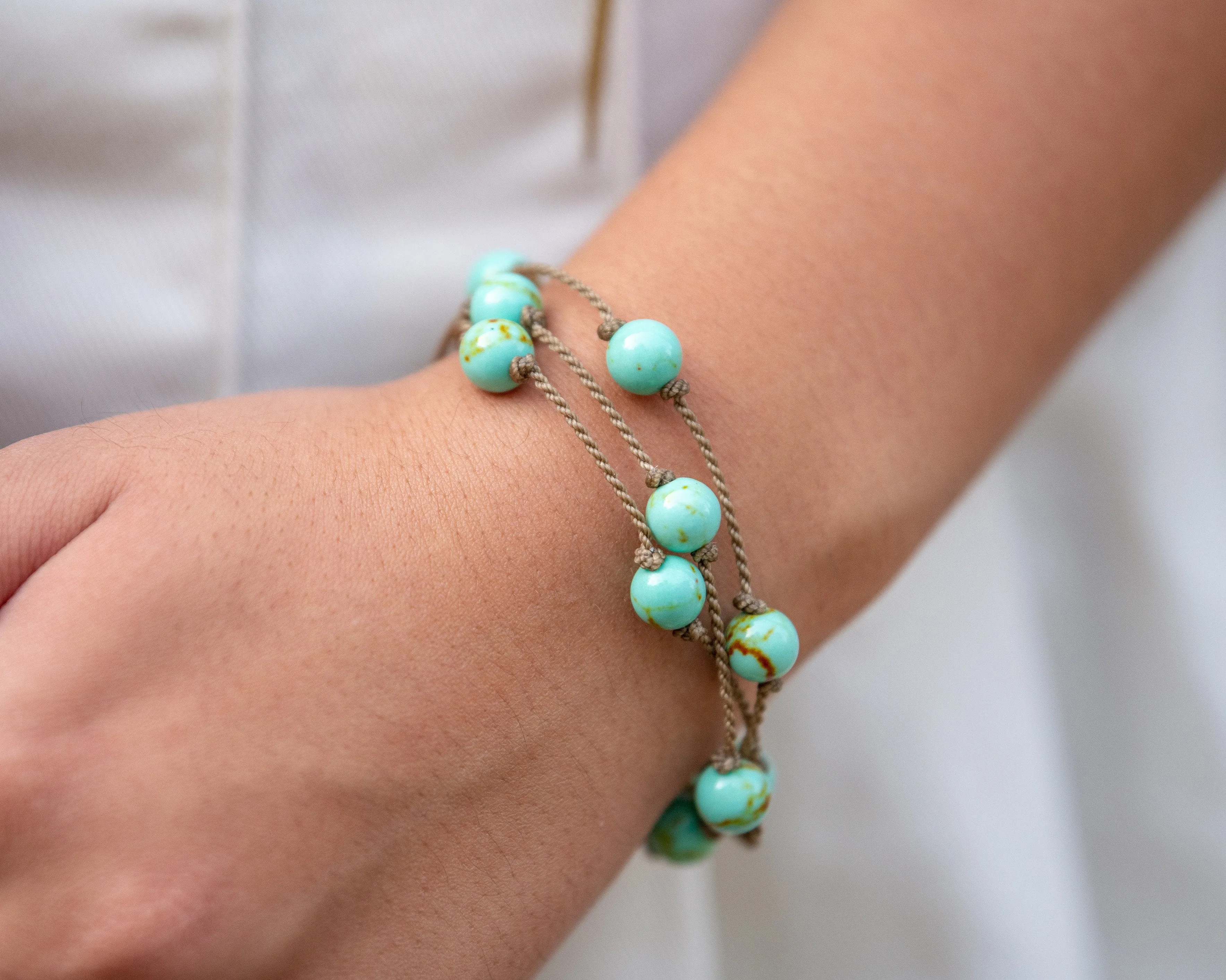 Wrap-1058-Turquoise Jasper Round Medium